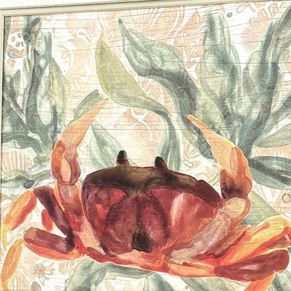 Set Of Two Crabby Melody Brown Framed Wall Art HomeRoots