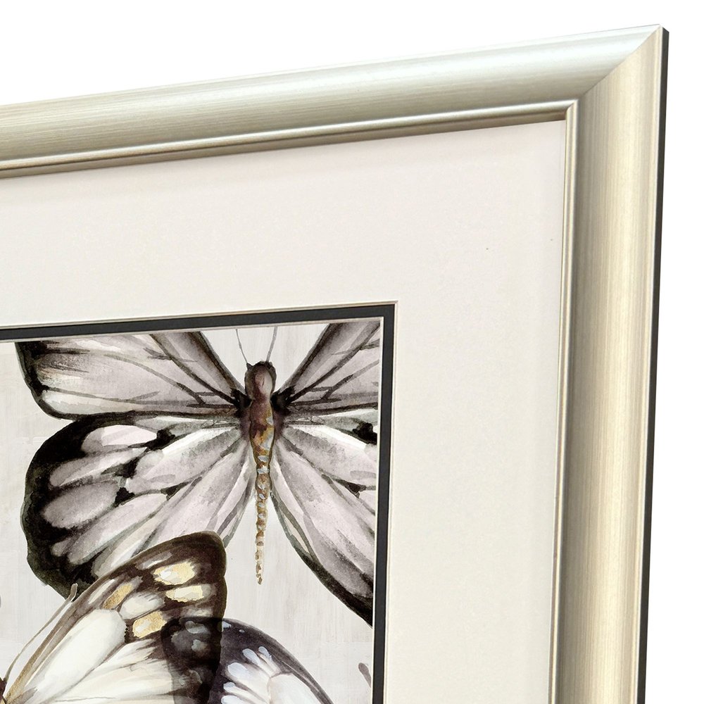 Set Of Two Butterfly Cluster Gold Framed Wall Art HomeRoots