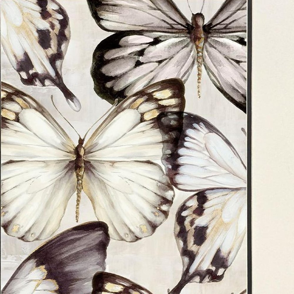 Set Of Two Butterfly Cluster Gold Framed Wall Art HomeRoots