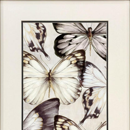 Set Of Two Butterfly Cluster Gold Framed Wall Art HomeRoots