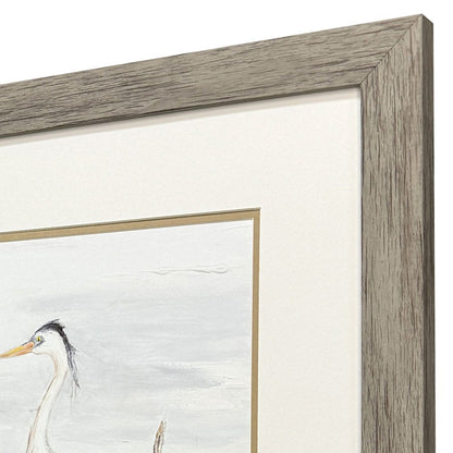 Set Of Two Heron Stance Brown Framed Wall Art HomeRoots