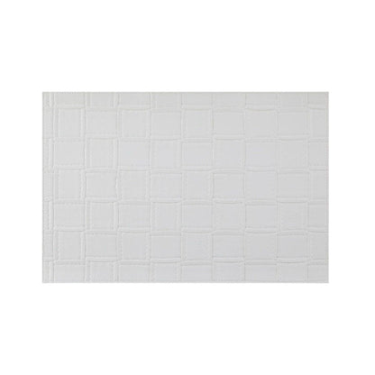 18" Set of Four White Basketweave Faux Leather Placemats HomeRoots