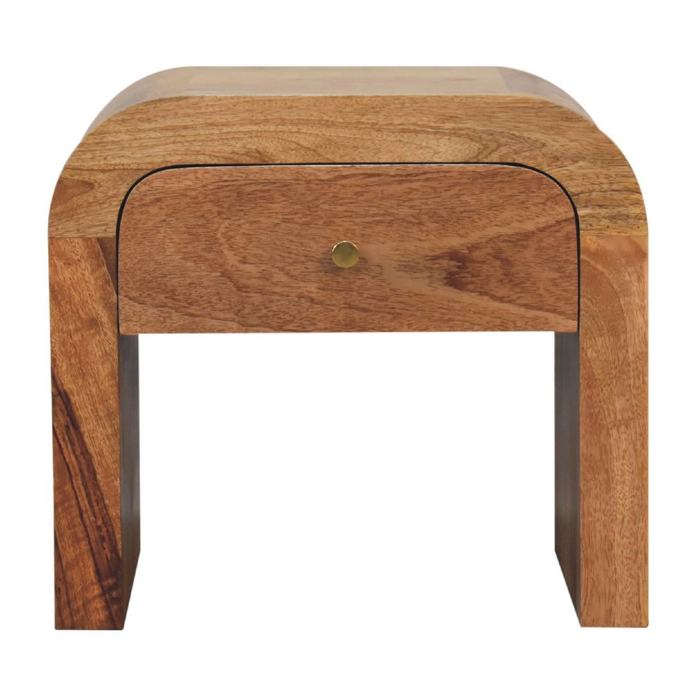 16" Brown Solid Wood One Drawer Nightstand HomeRoots