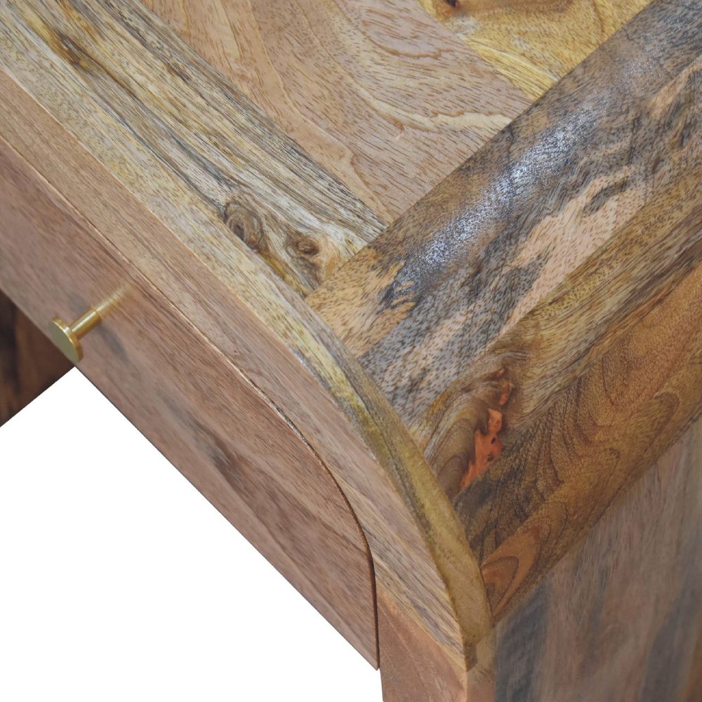 16" Brown Solid Wood One Drawer Nightstand HomeRoots