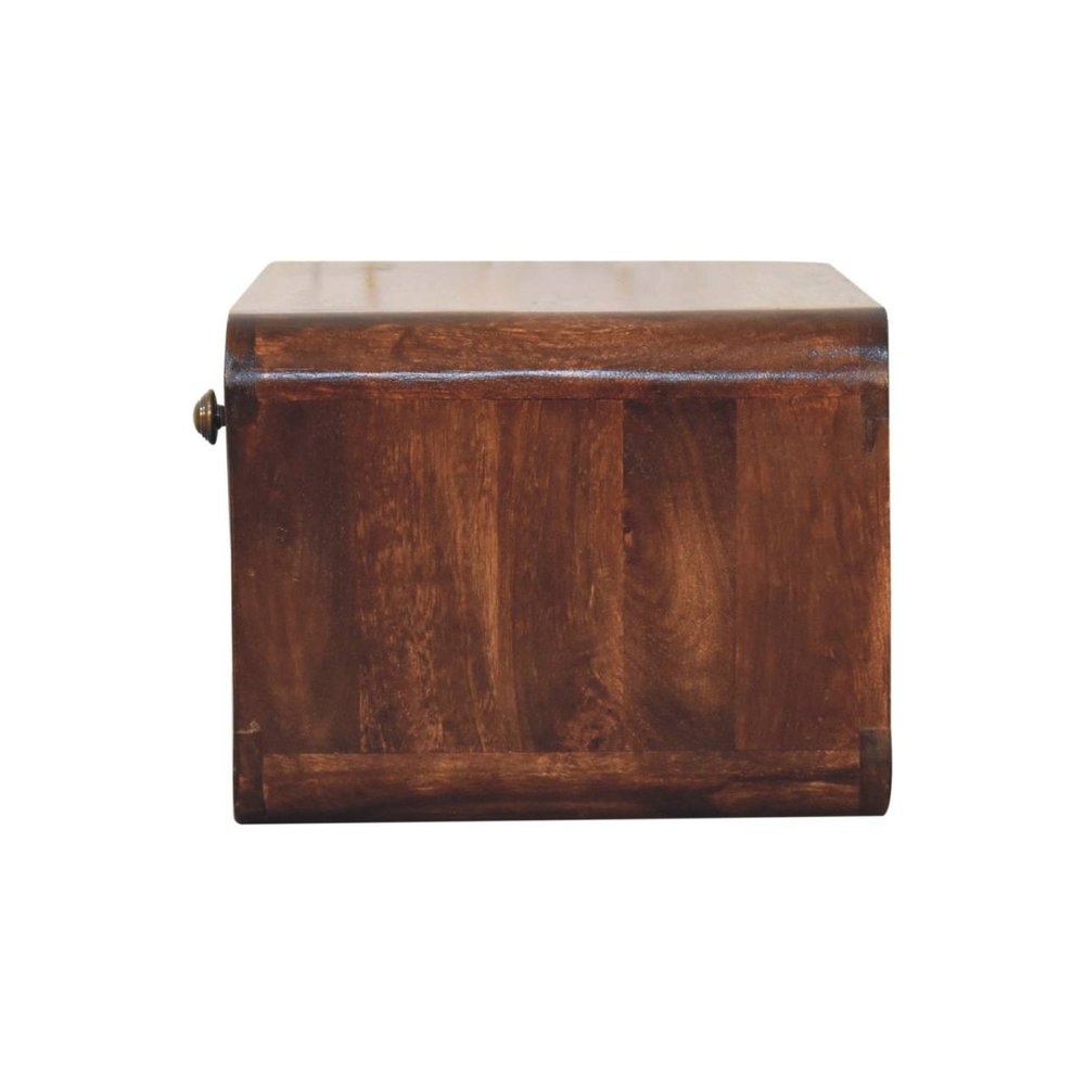 18" Brown Solid Wood One Drawer Floating Nightstand HomeRoots