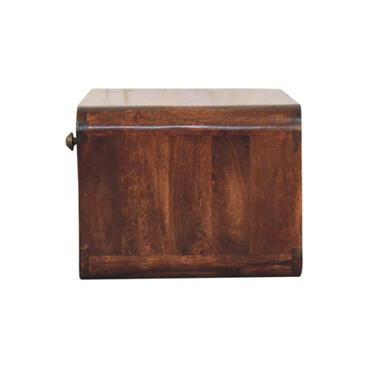 18" Brown Solid Wood One Drawer Floating Nightstand HomeRoots