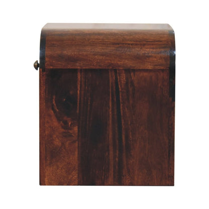 16" Walnut Solid Wood One Drawer Nightstand HomeRoots
