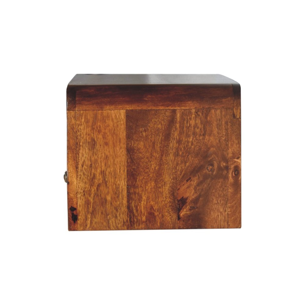 18" Chestnut Solid Wood One Drawer Floating Nightstand — view 4