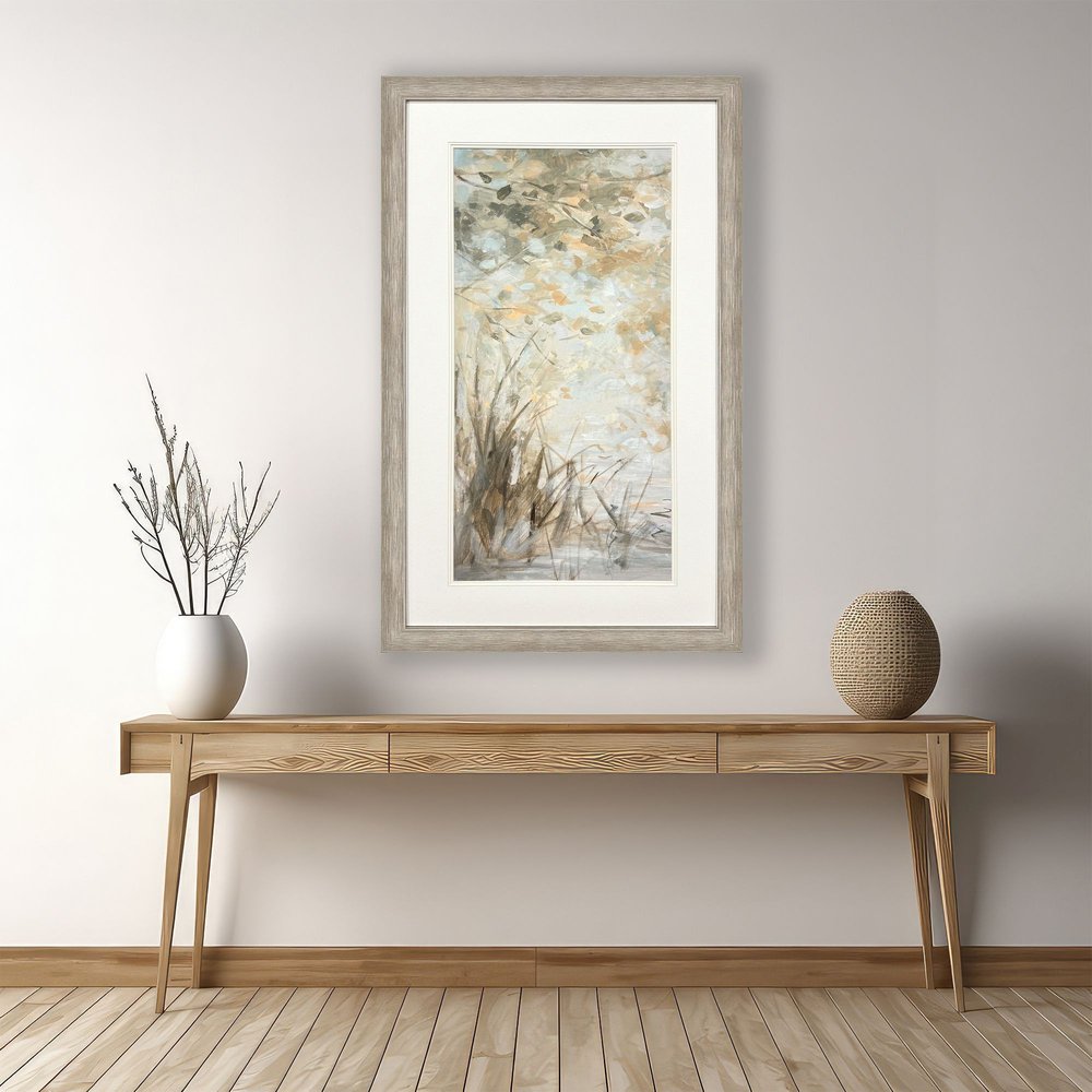Illuminated Landscape I Distressed Silver Framed Wall Art HomeRoots