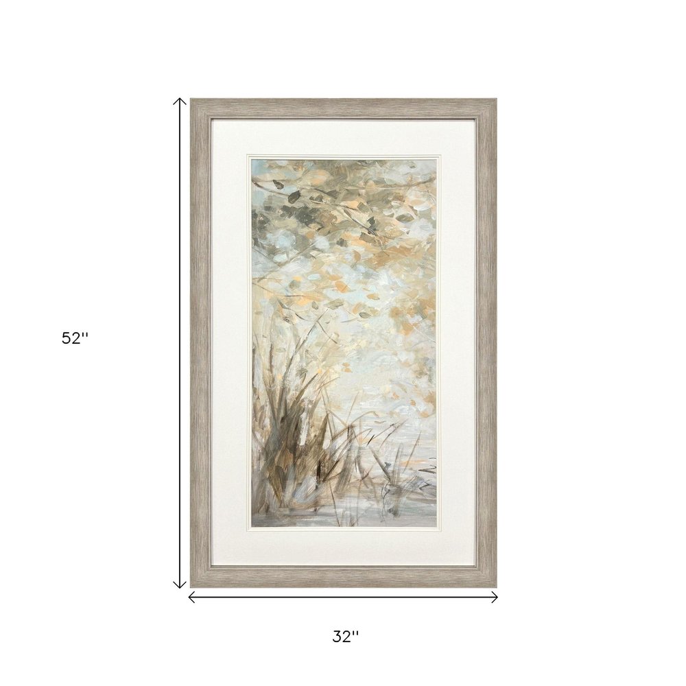 Illuminated Landscape I Distressed Silver Framed Wall Art HomeRoots