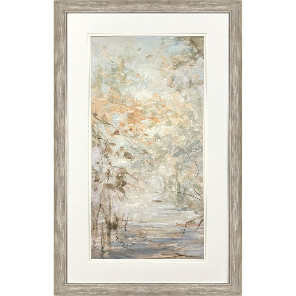 Illuminated Landscape II Distressed Silver Framed Wall Art HomeRoots