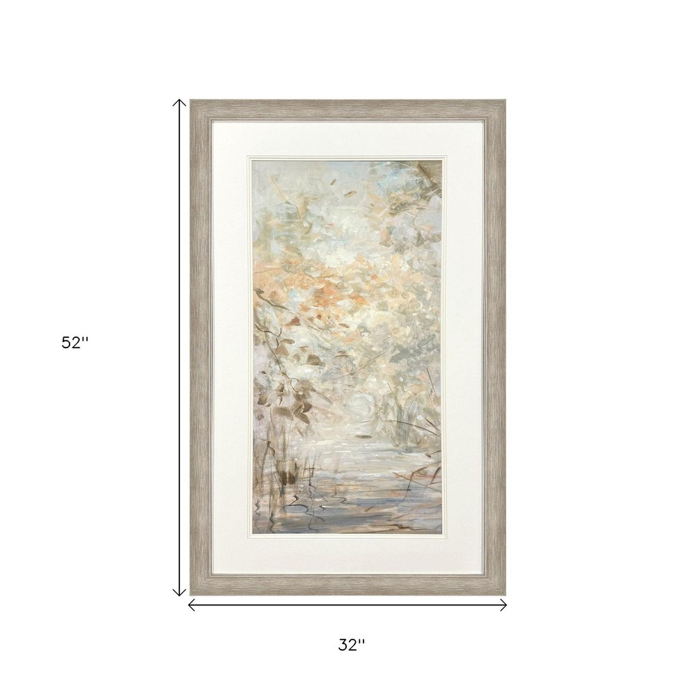 Illuminated Landscape II Distressed Silver Framed Wall Art HomeRoots