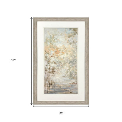 Illuminated Landscape II Distressed Silver Framed Wall Art HomeRoots