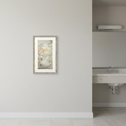 Illuminated Landscape II Distressed Silver Framed Wall Art HomeRoots