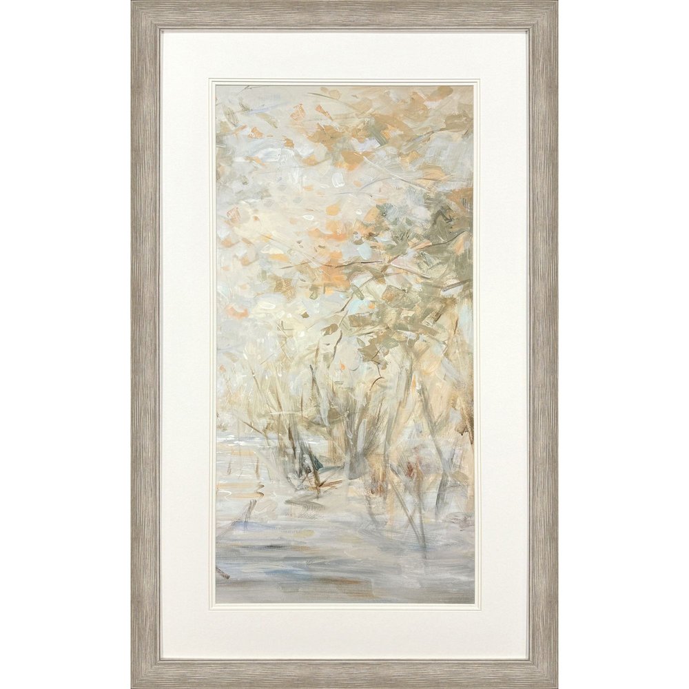 Illuminated Landscape III Distressed Silver Framed Wall Art HomeRoots