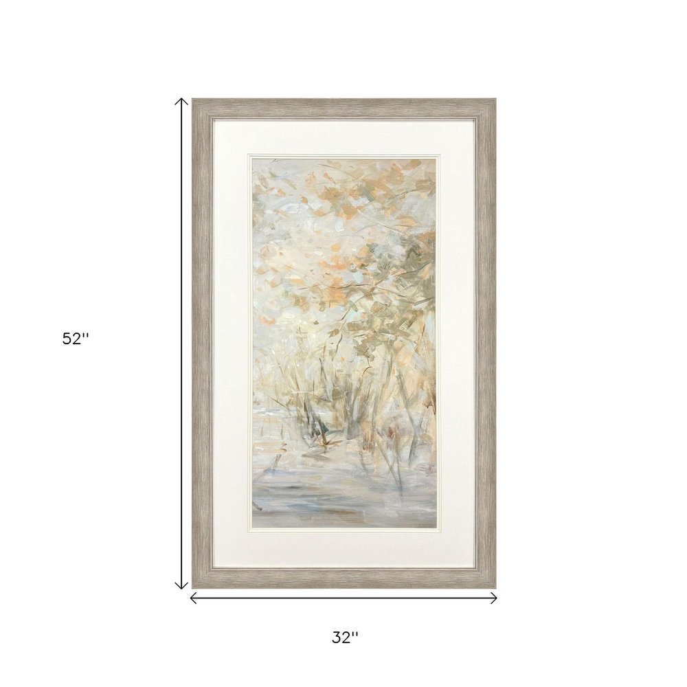 Illuminated Landscape III Distressed Silver Framed Wall Art HomeRoots