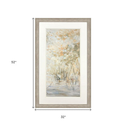 Illuminated Landscape III Distressed Silver Framed Wall Art HomeRoots