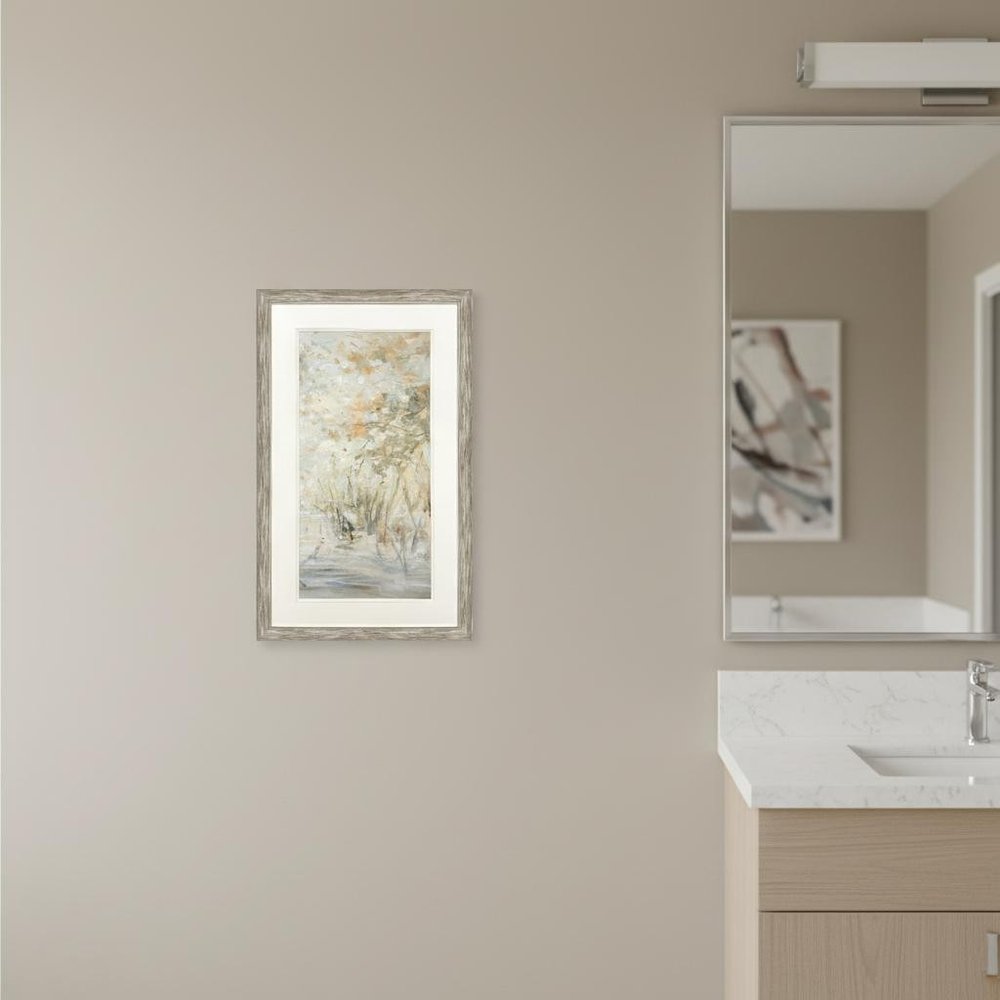 Illuminated Landscape III Distressed Silver Framed Wall Art HomeRoots