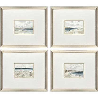 Set Of Four Easy Day Silver Framed Wall Art HomeRoots