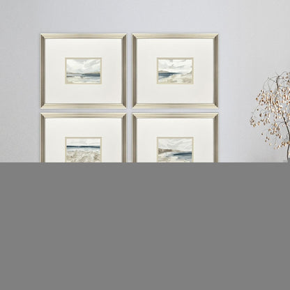 Set Of Four Easy Day Silver Framed Wall Art HomeRoots