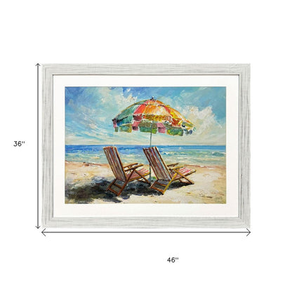 Beach Vibe Distressed White Framed Wall Art HomeRoots