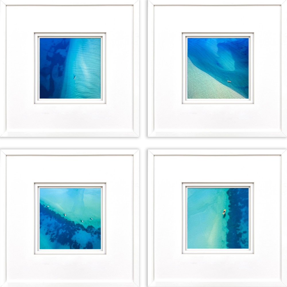 Set Of Four Nature From Above White Framed Wall Art HomeRoots