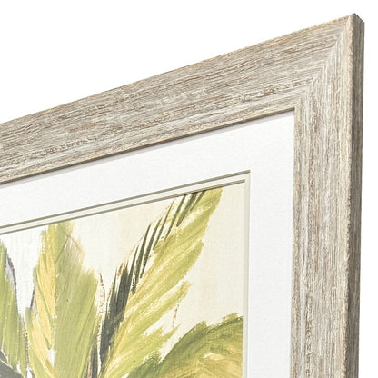 Oasis Palm I Distressed White Framed Wall Art HomeRoots