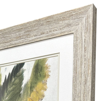 Oasis Palm II Distressed White Framed Wall Art HomeRoots