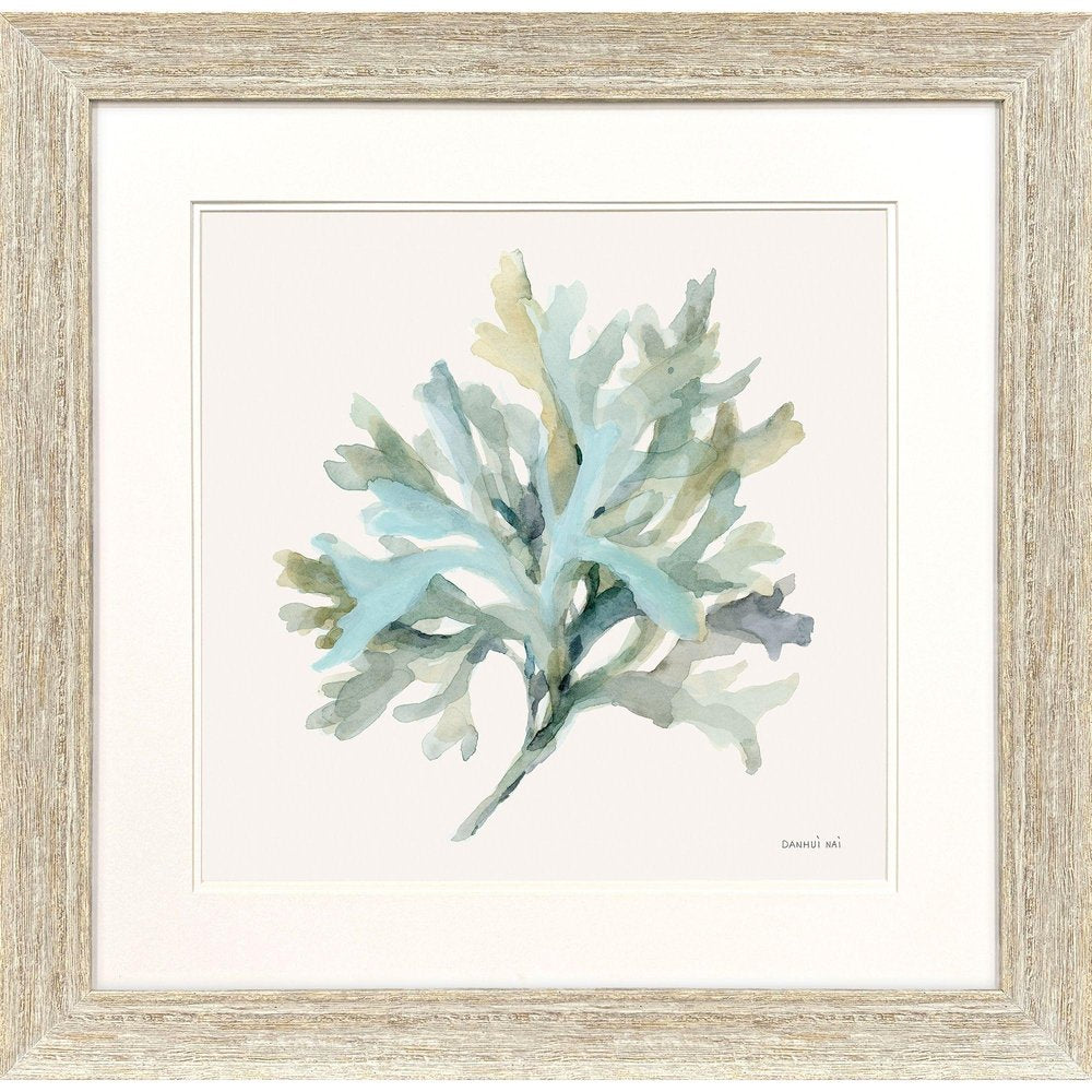 Coastal Bliss I Distressed White Framed Wall Art