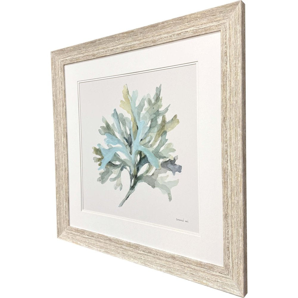 Coastal Bliss I Distressed White Framed Wall Art