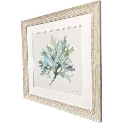 Coastal Bliss I Distressed White Framed Wall Art