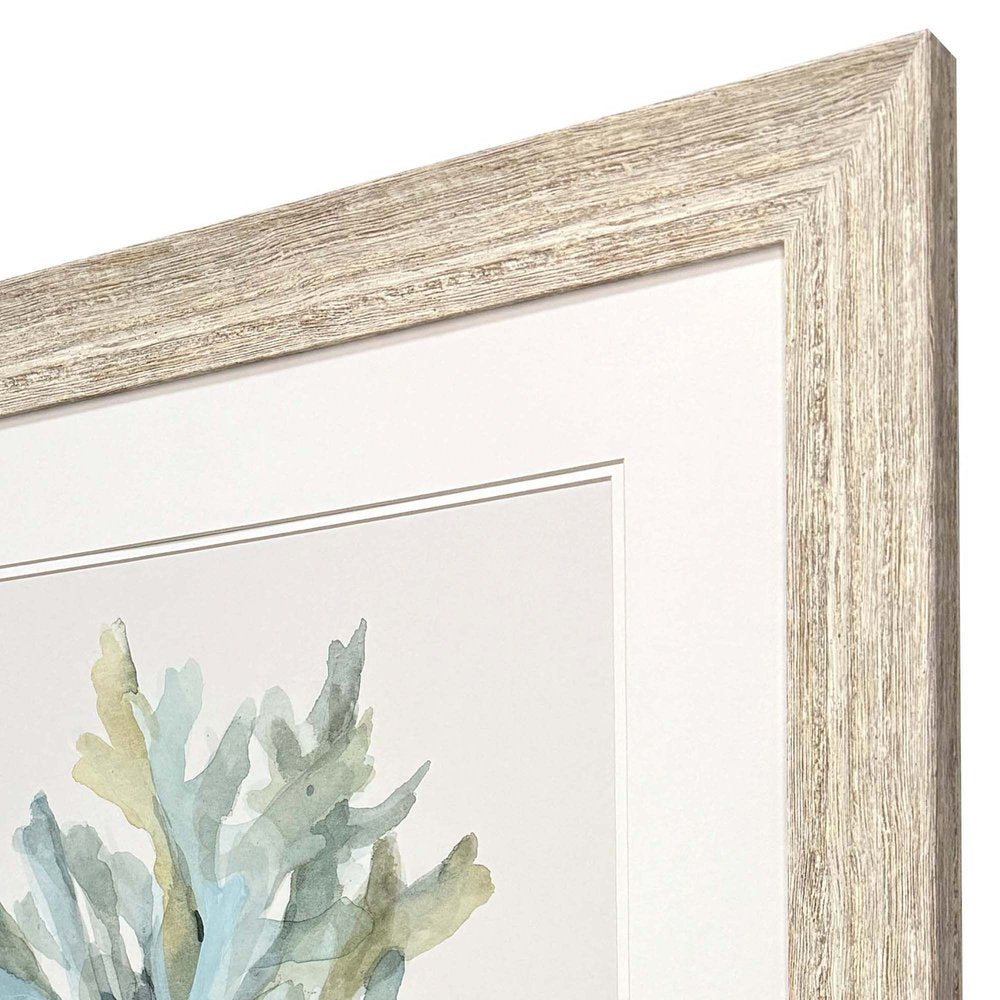 Coastal Bliss I Distressed White Framed Wall Art