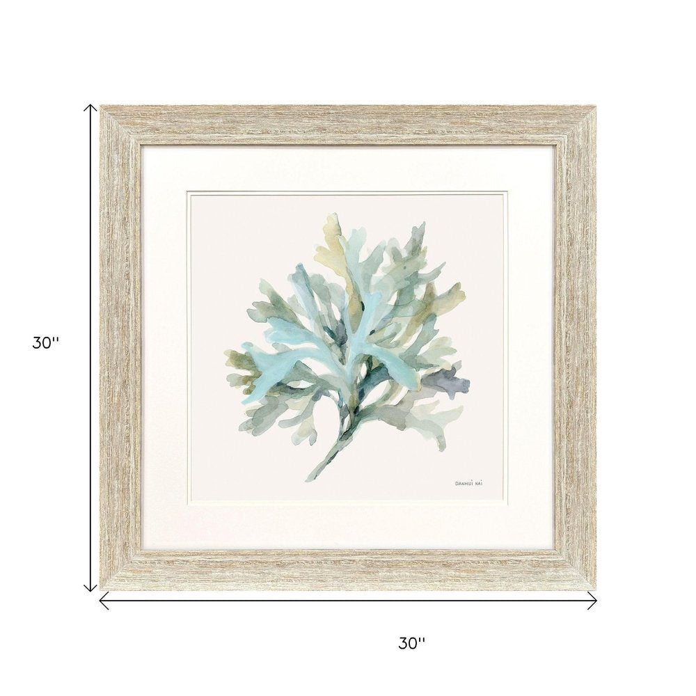 Coastal Bliss I Distressed White Framed Wall Art