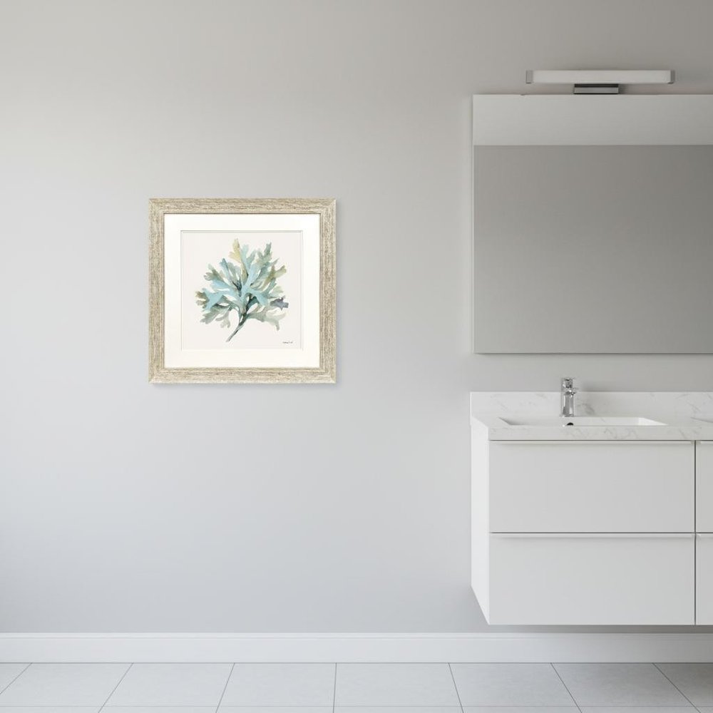 Coastal Bliss I Distressed White Framed Wall Art