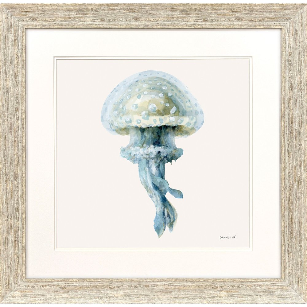 Coastal Bliss II Distressed White Framed Wall Art HomeRoots