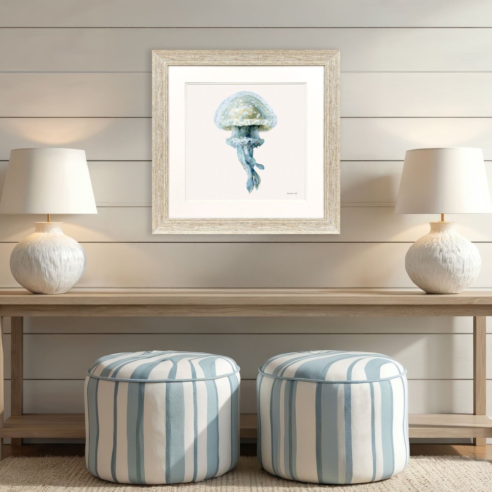 Coastal Bliss II Distressed White Framed Wall Art HomeRoots