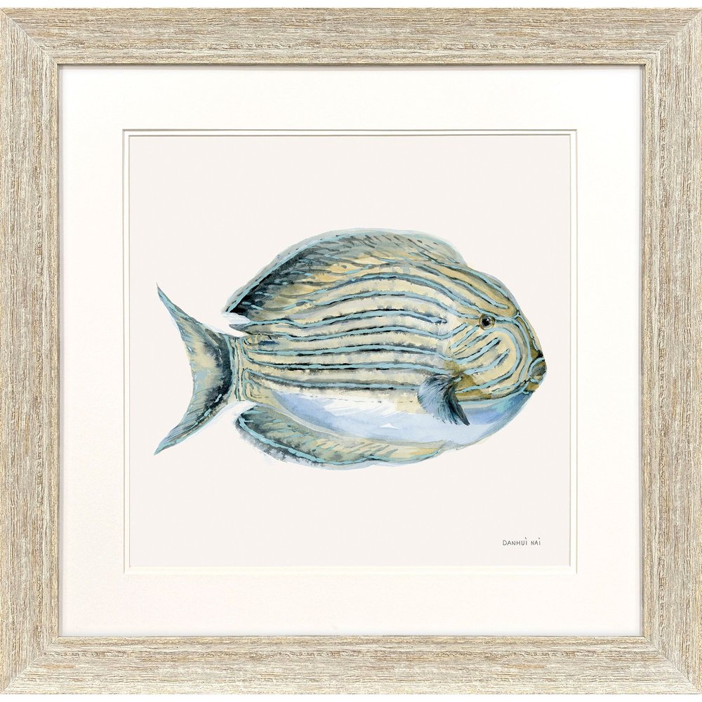 Coastal Bliss III Distressed White Framed Wall Art HomeRoots
