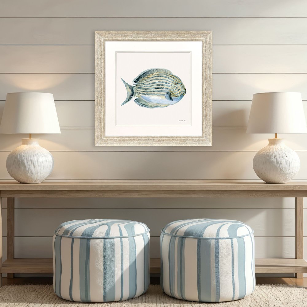 Coastal Bliss III Distressed White Framed Wall Art HomeRoots