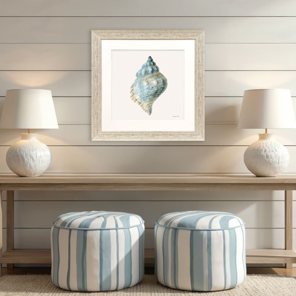 Coastal Bliss IV Distressed White Framed Wall Art HomeRoots