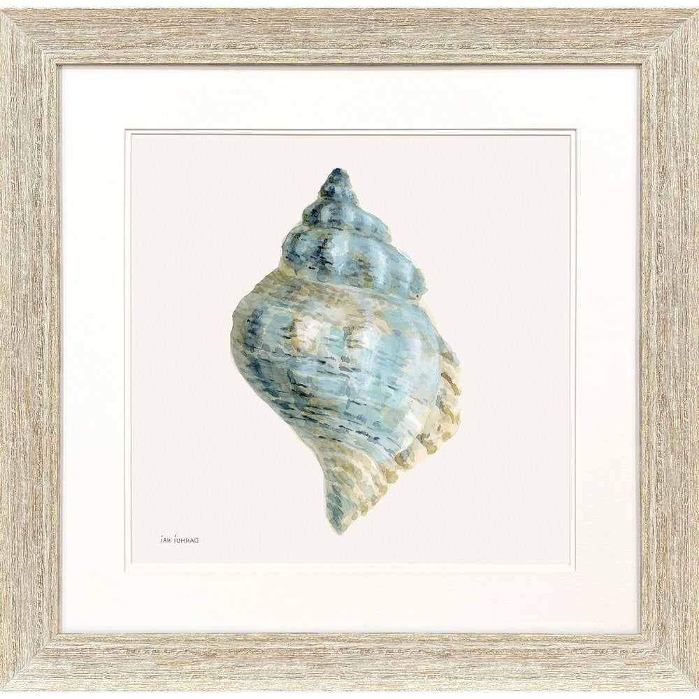 Coastal Bliss IV Distressed White Framed Wall Art HomeRoots