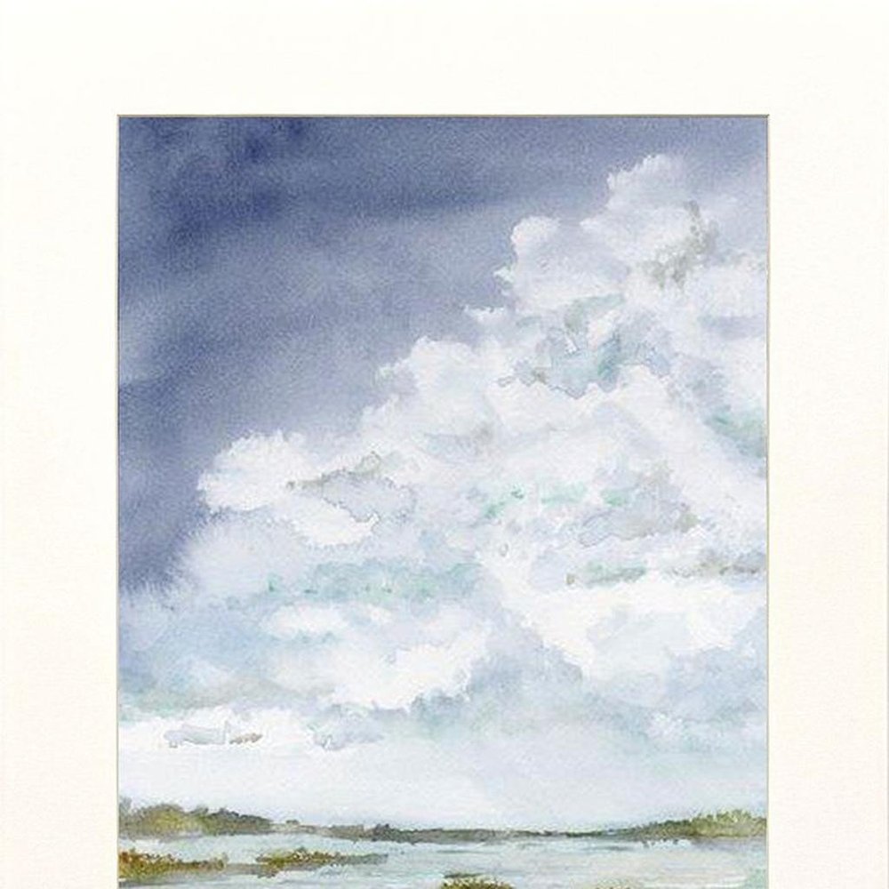 Set Of Two Afternoon Storm Distressed White Framed Wall Art HomeRoots