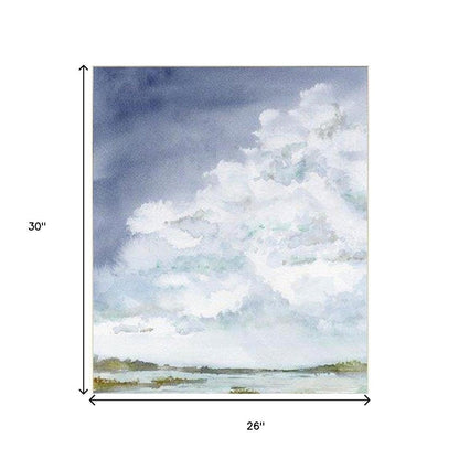 Set Of Two Afternoon Storm Distressed White Framed Wall Art HomeRoots