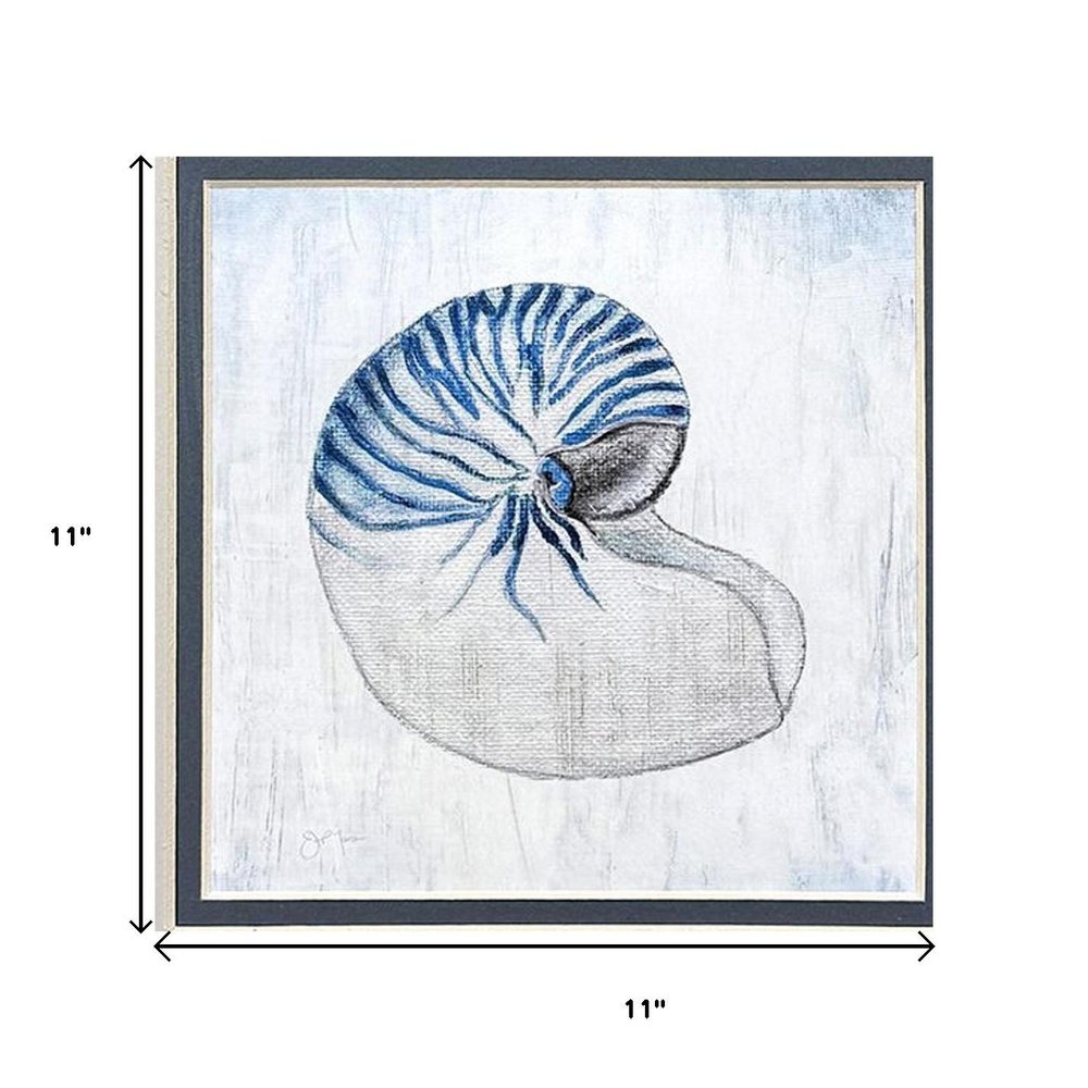 Set Of Two Azure Shell White Framed Wall Art HomeRoots