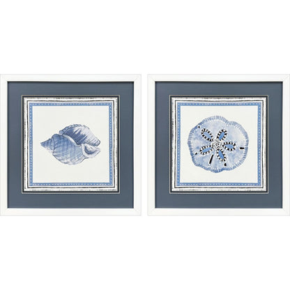 Set Of Two Seaside Blues I White Framed Wall Art HomeRoots