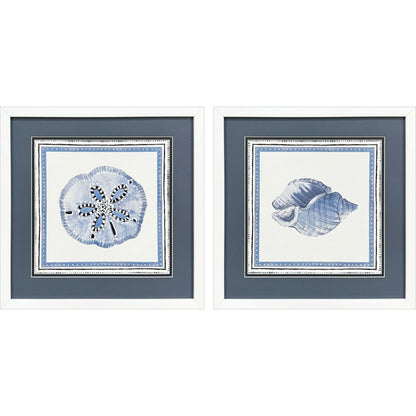 Set Of Two Seaside Blues I White Framed Wall Art HomeRoots