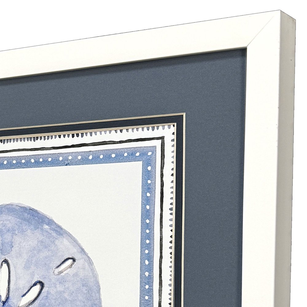 Set Of Two Seaside Blues II White Framed Wall Art HomeRoots
