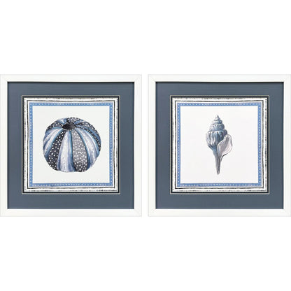Set Of Two Seaside Blues III White Framed Wall Art HomeRoots