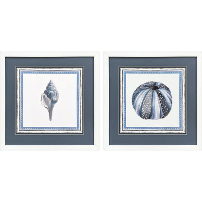 Set Of Two Seaside Blues III White Framed Wall Art HomeRoots