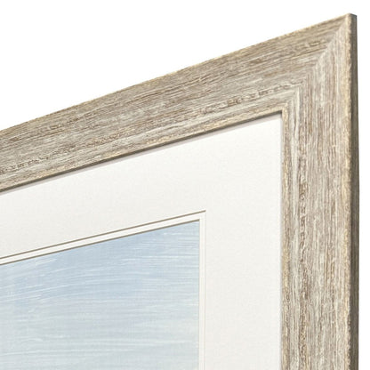 Set Of Two Beach Landscape Distressed White Framed Wall Art HomeRoots
