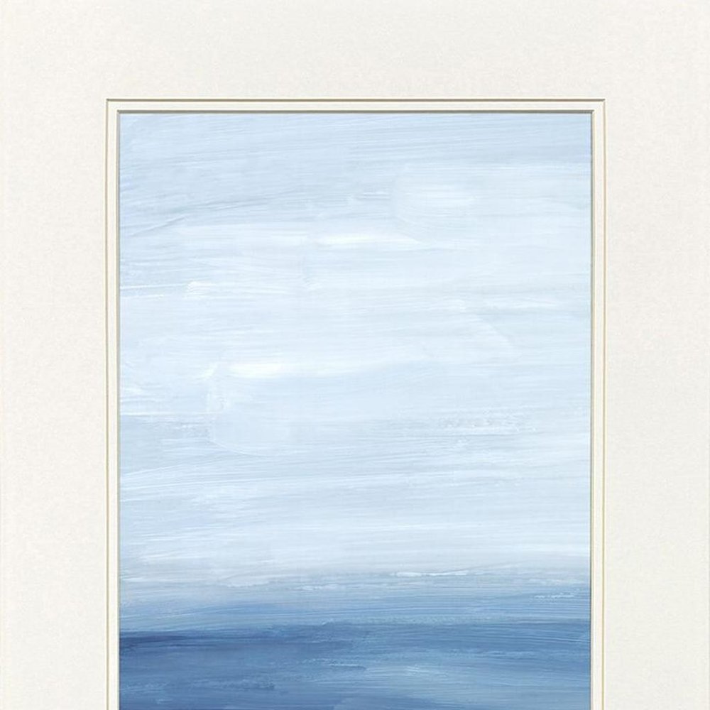 Set Of Two Beach Landscape Distressed White Framed Wall Art HomeRoots